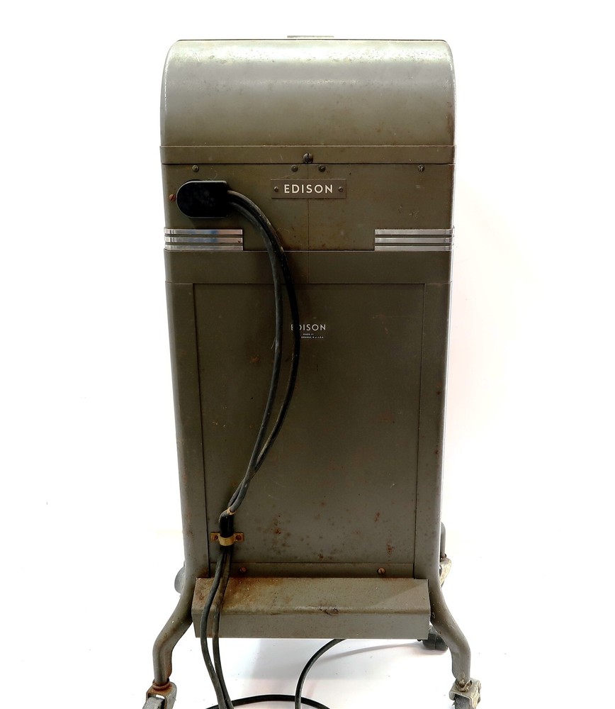 Antique EDISON EDIPHONE Transcription Machine With Stand & Cables AS-IS UNTESTED