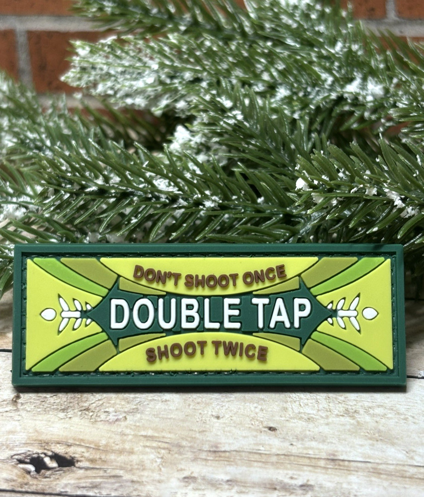 Double Tap Gun Patch - PVC Tactical Morale Patch -  Special Forces Gum Patch