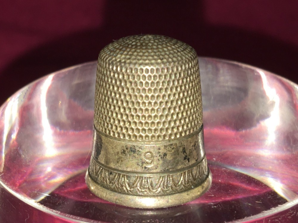 1900s Sterling Thimble # 9 USA Simons Bros