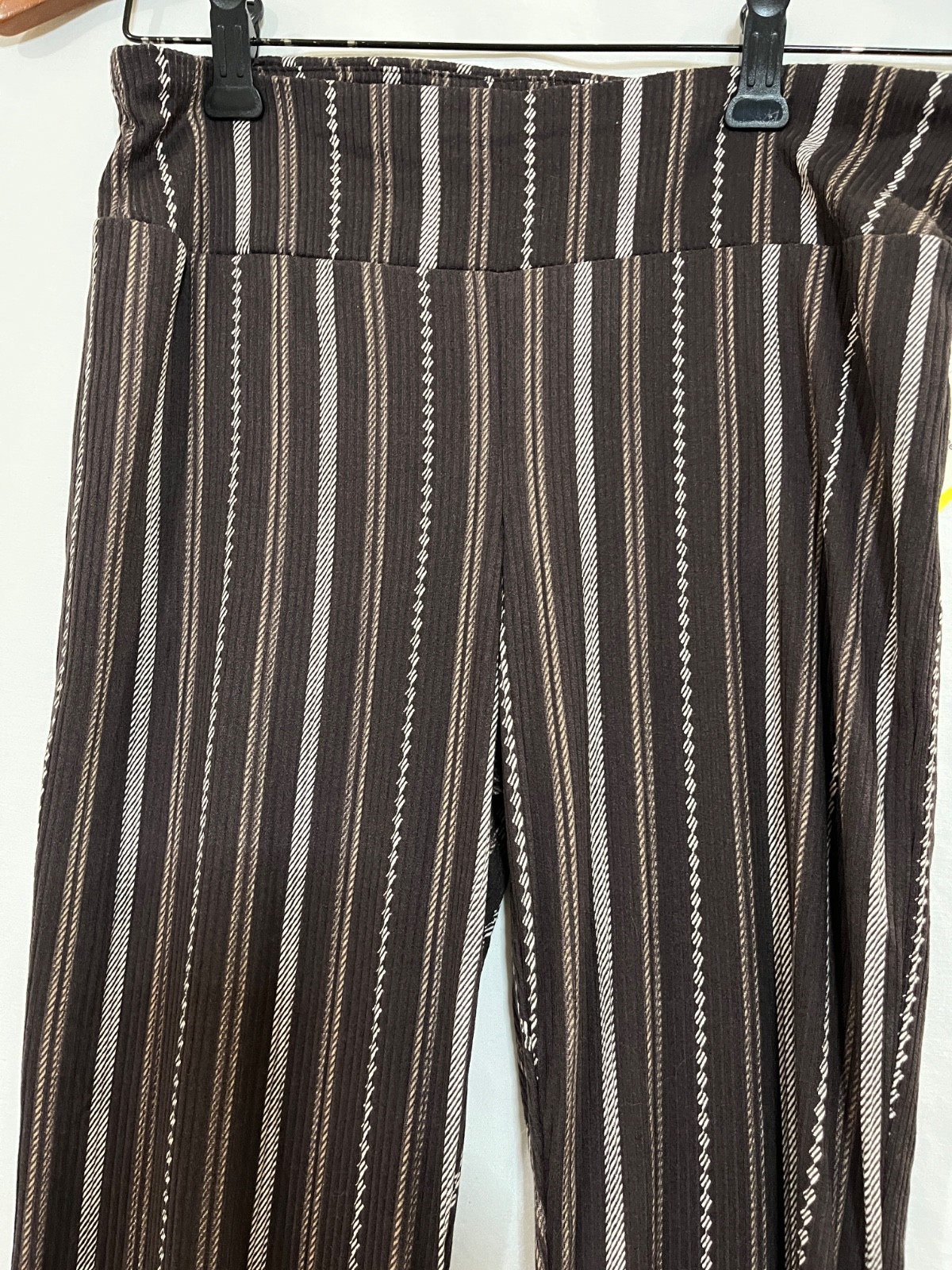 No Boundaries Women's Juniors Flare Pants Brown Print Stripe many sizes