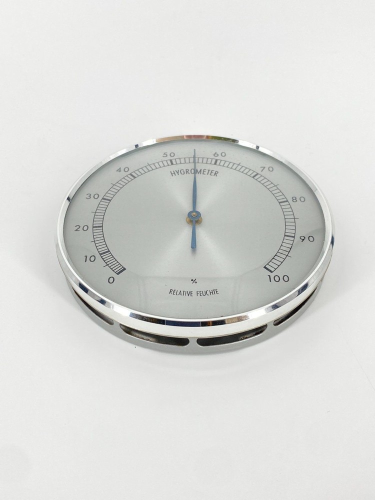 * HYGROMETER RELATIVE HUMIDITY WEATHER METER SILVER