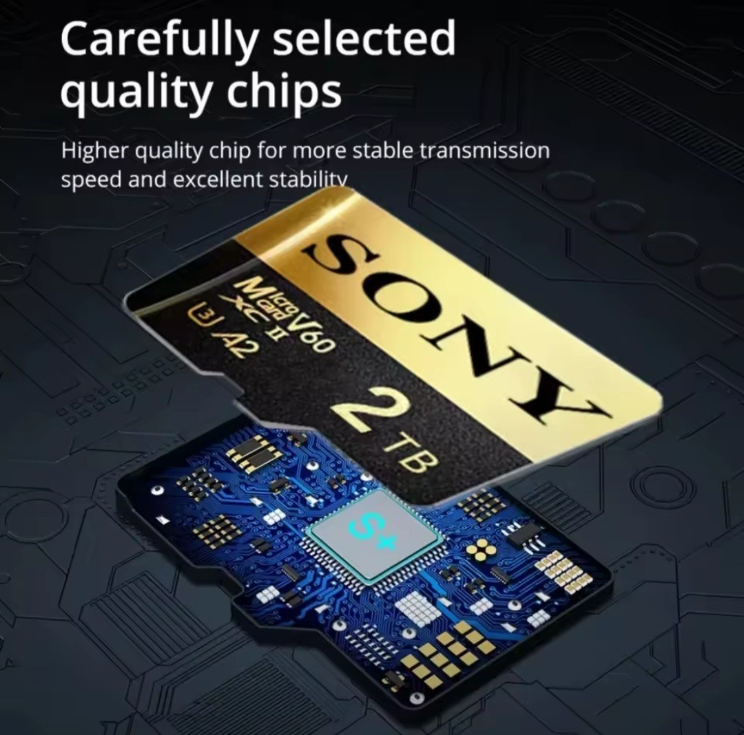 Sony 2TB Ultra Micro SD/TF Memory Card 2TB FAST DATA TRANSFER FREE ADAPTER