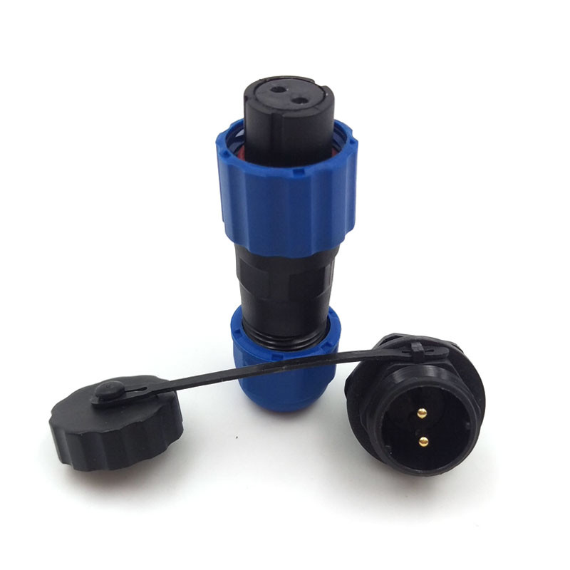 SD13 10A 2pin Waterproof Panel Connector Plug Socket,LED Light Cable Connector