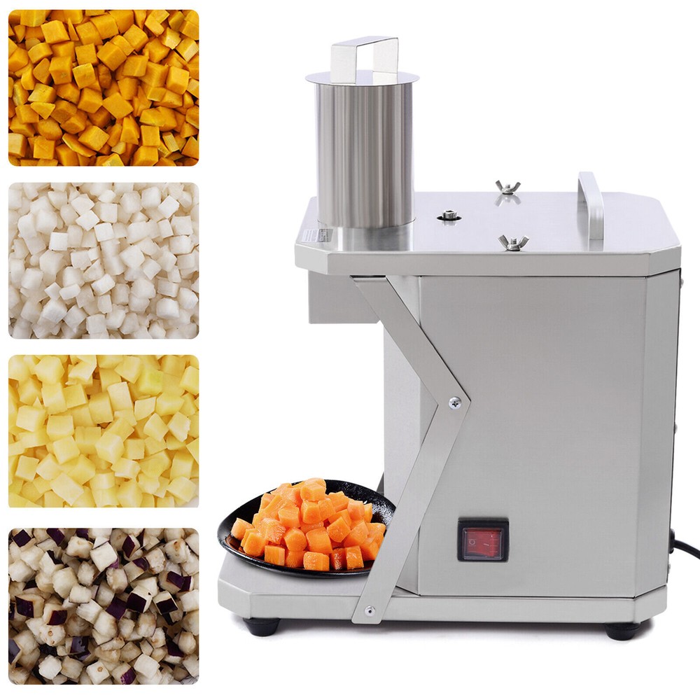 Commercial Electric Vegetable Dicer with Three Blade Sizes for Efficiency