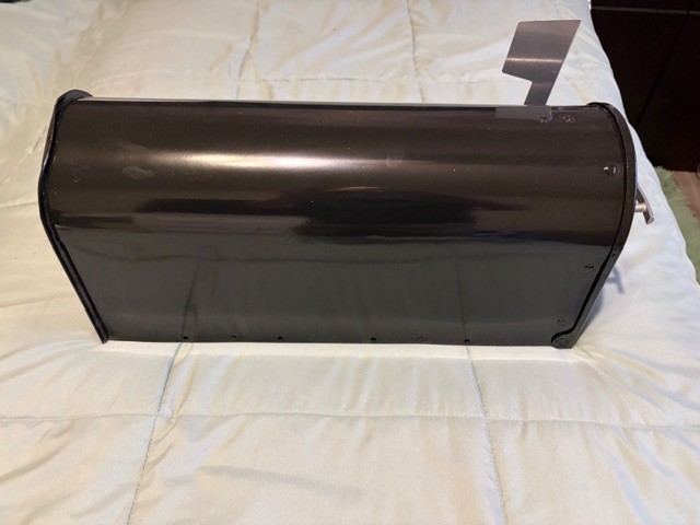 Black Stainless Steel Mailbox with mounting posts