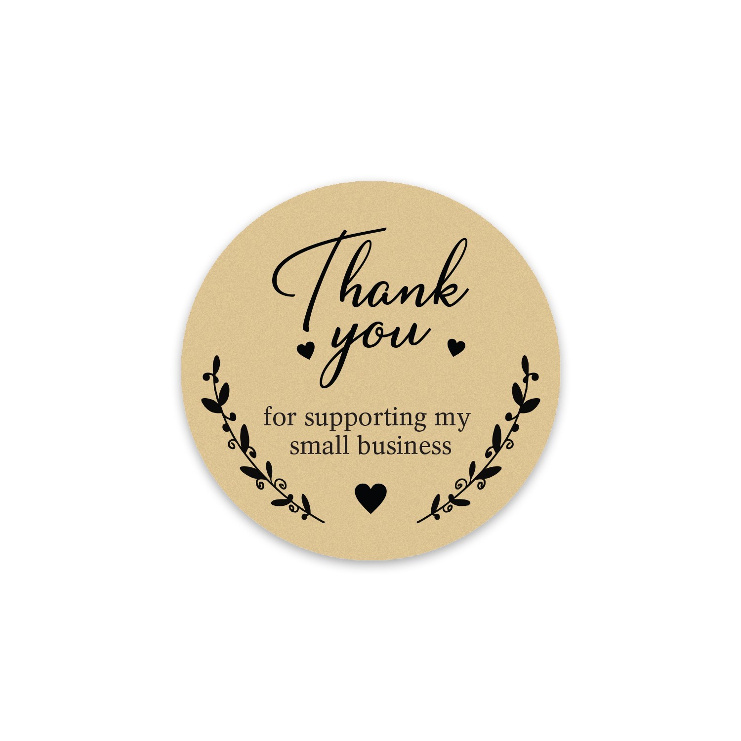 StickerJet Thank You for Supporting My Small Business Stickers 500 Pcs Roll 2x2"