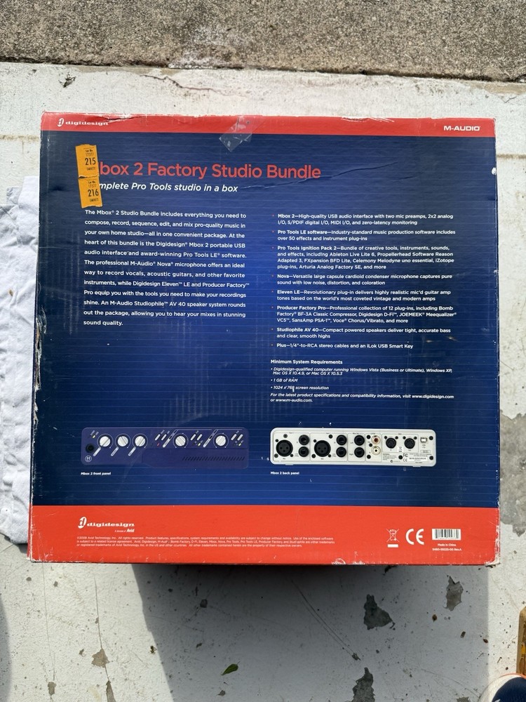 Digidesign Mbox 2 Factory Studio Bundle