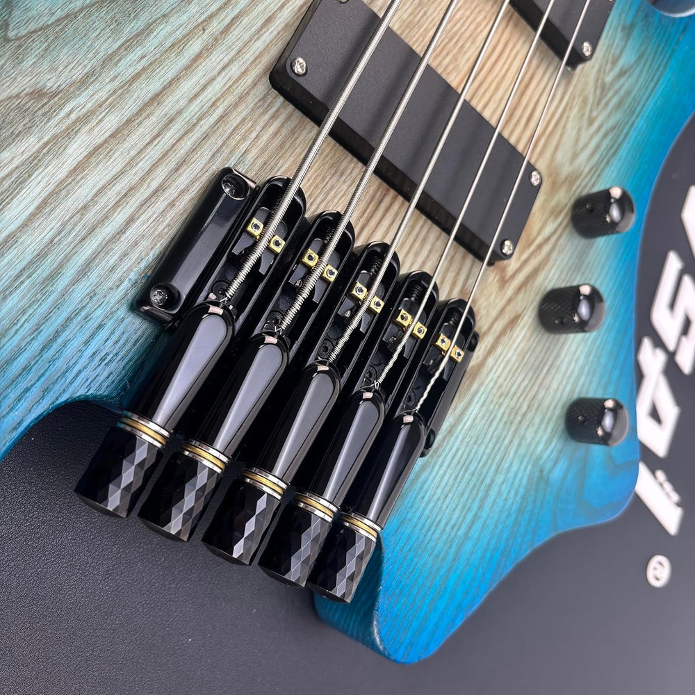 Headless 5 String Electric Bass Brass Bridge Single String Saddles