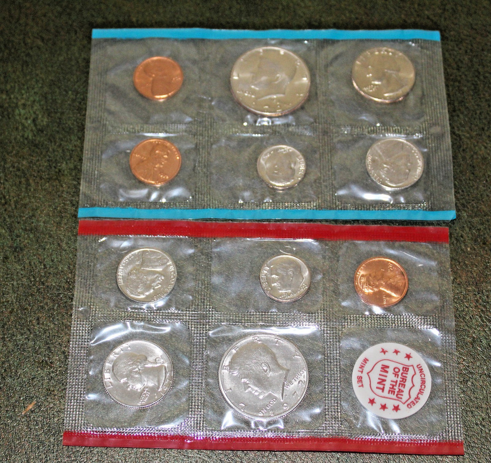1972 Uncirculated P&D Mint Set In Mint Cello Packaging with Original Envelope