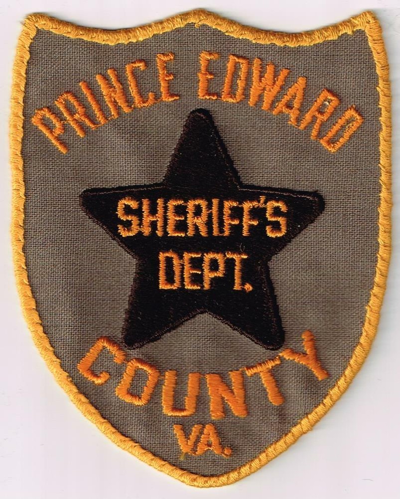 Prince Edward County Sheriff DEPT., VA - old style patch - cheesecloth backing