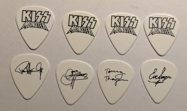 KISS MONSTER TOUR 2012-2013 Black on Solid White Logo  Guitar Pic Picks