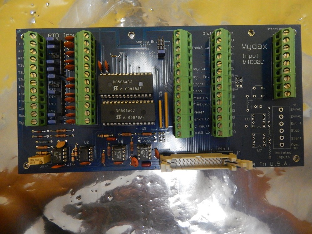 Mydax M1002C RTD Interface Input Board PCB Chiller 1M9W-T Used Working