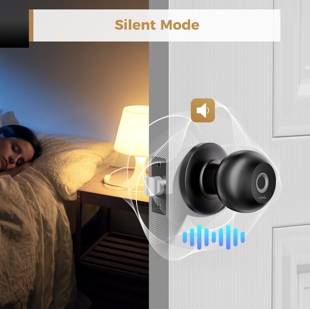ARPHA Smart Keyless Fingerprint Door Handle Lock App Control Bluetooth Auto Lock