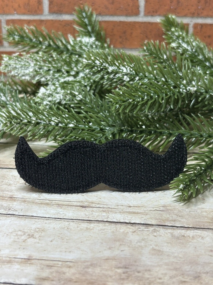 PVC Tactical Mustache Patch, Thin Red Line Flag Patch, Morale Firefighter Patch