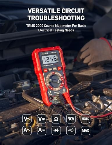 Digital Multimeter Voltage Tester, TRMS 2000 Counts Volt Meter; Fast and