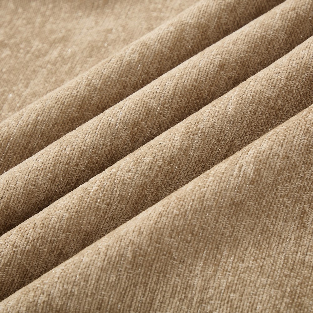 Modular 2-Piece Light Coffee Chenille Sofa Set w Flared Arms