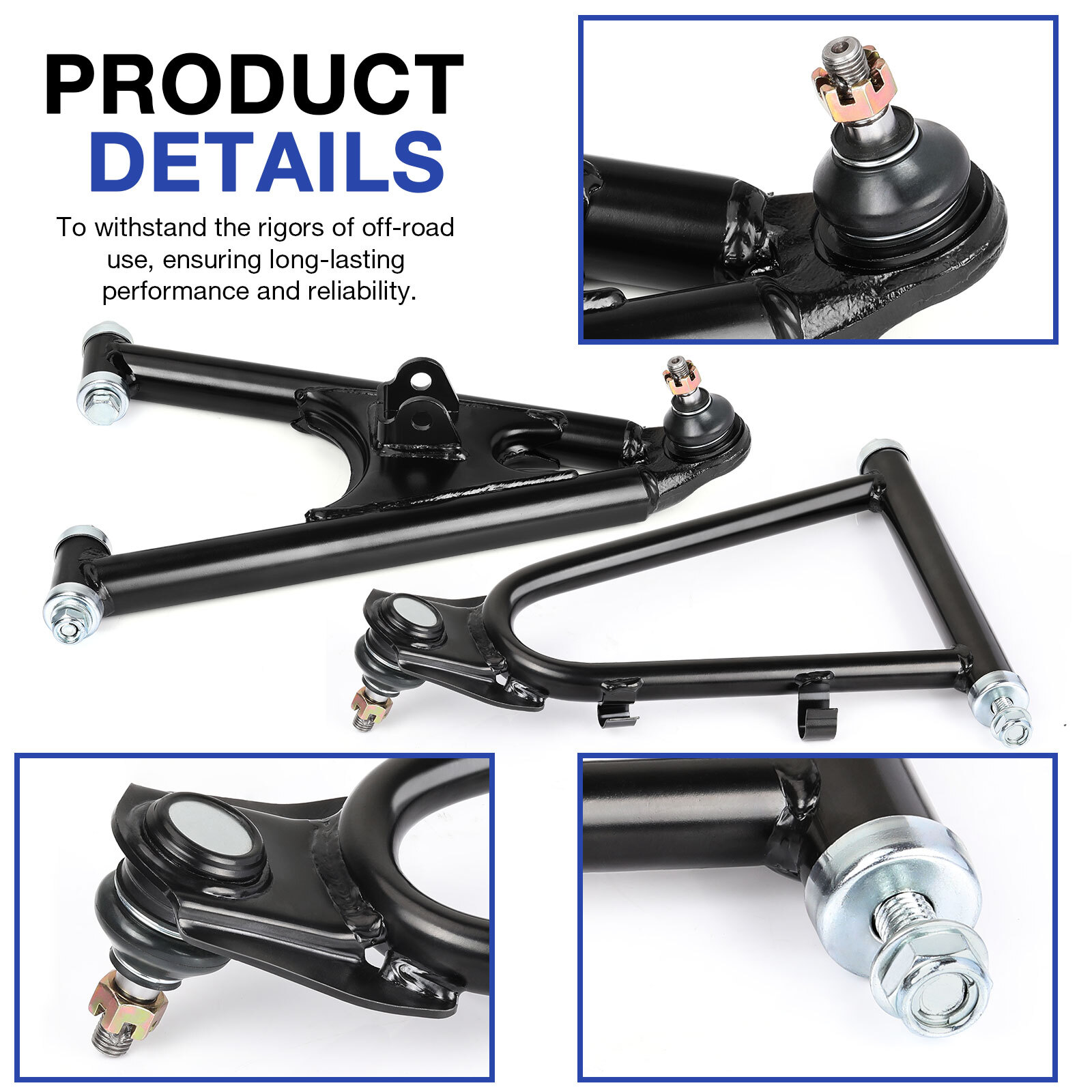 A-Arms Complete OEM Replica Set + Bolts + caps For Yamaha Banshee 350 1987-2006