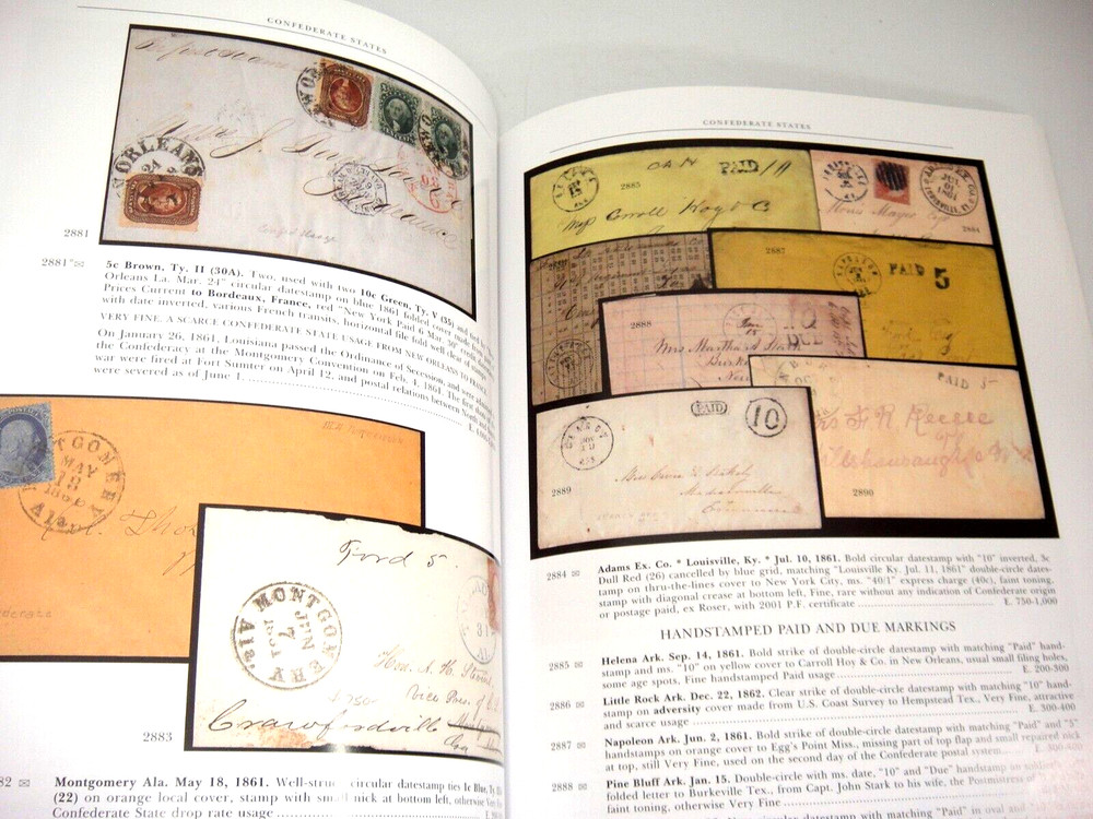 Siegel Auction Catalog Confederate States Postal History Military Mail Covers