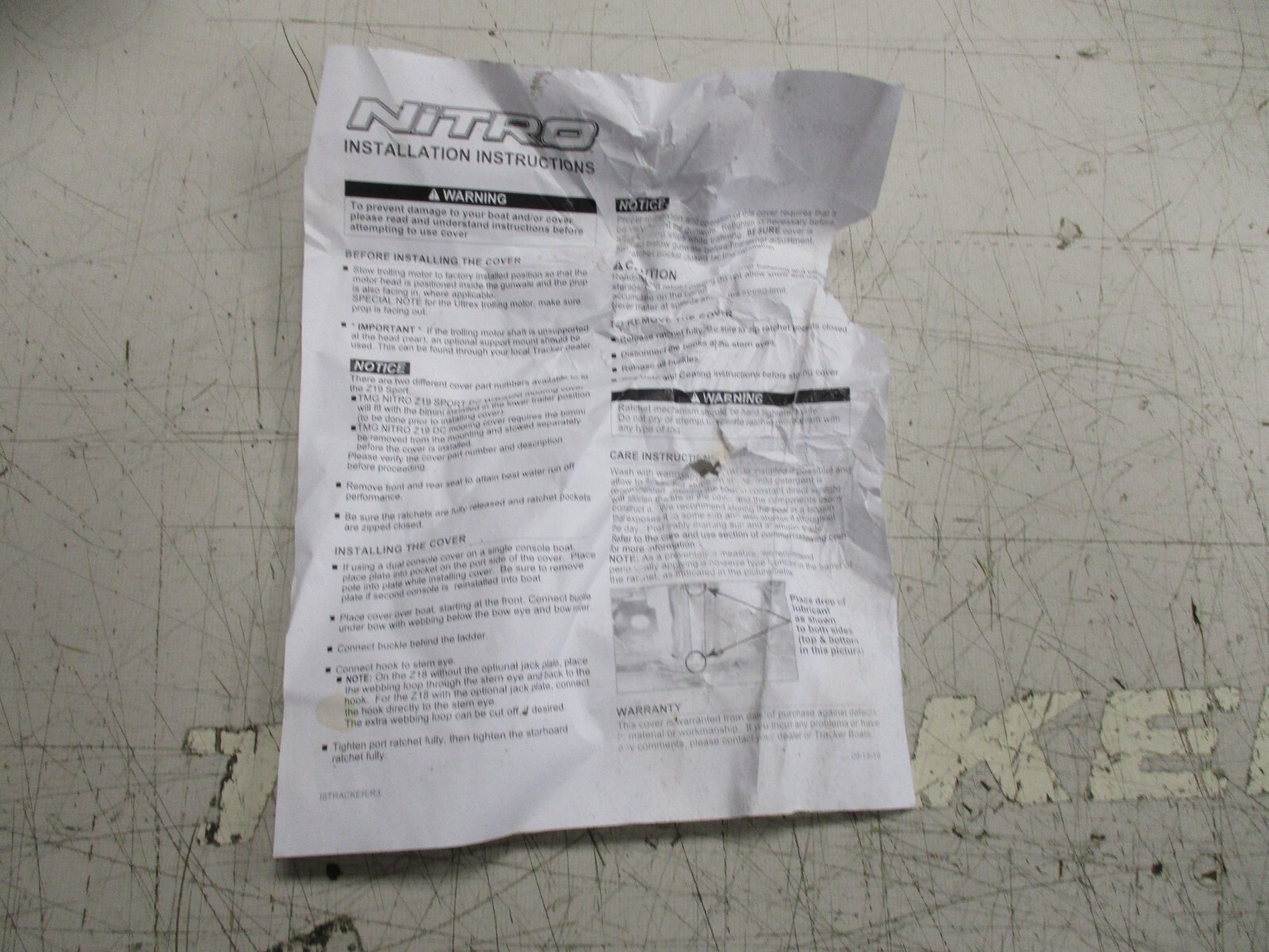 OUTER ARMOR (19-22) NITRO Z19 SPORT DC MOORING COVER GRAY 324594 MARINE BOAT