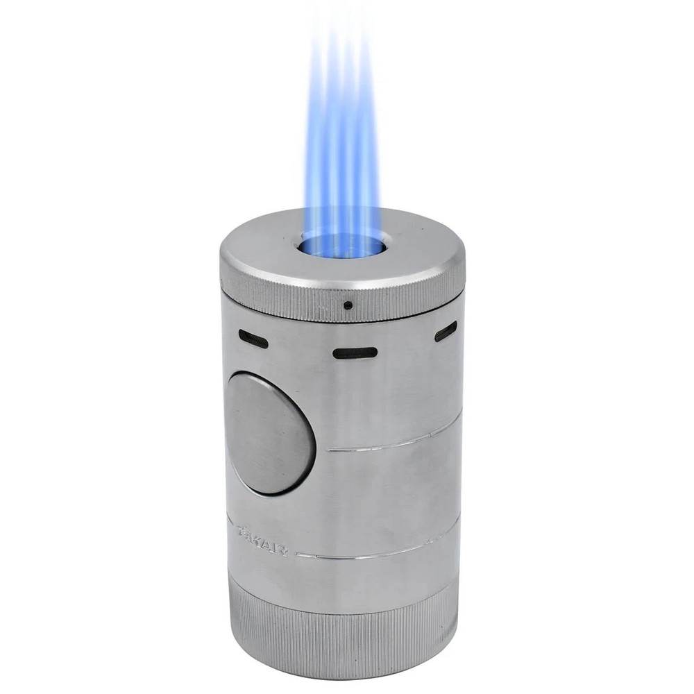 Xikar Cigar Lighter Volta Quad-Jet Flame Torch Silver XI-569SL