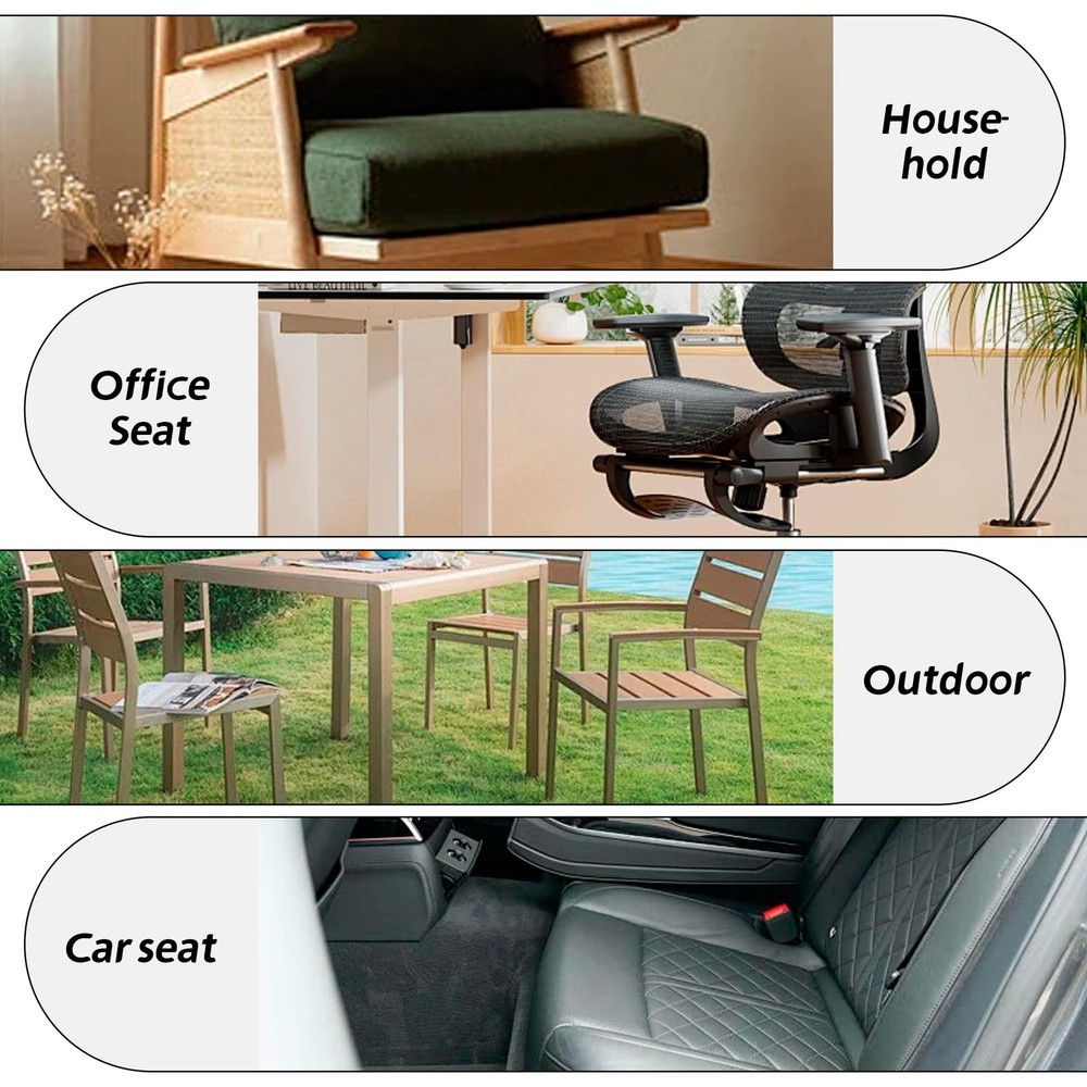 runfider Car Booster Thick Height Adjustable Standard - Without Straps, Black