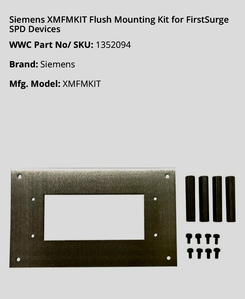 Siemens Flush Mounting Kit for FirstSurge SPD Devices