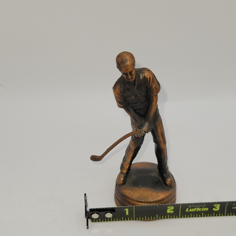 Golfer Man Pencil Sharpener Bronze look Metal sharpener works