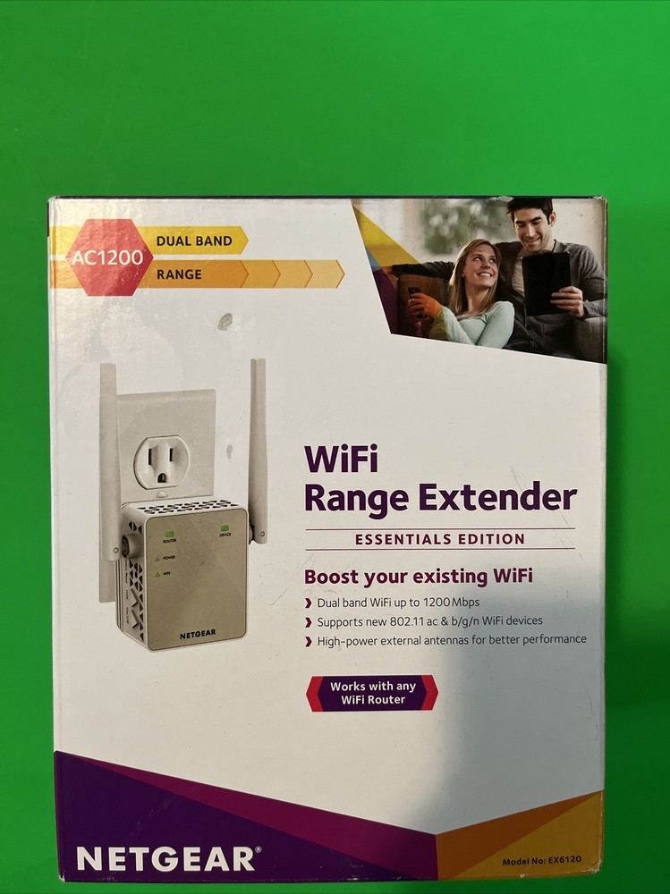 NETGEAR EX6120 Wi-Fi Range Extender Essentials Edition - Open Box