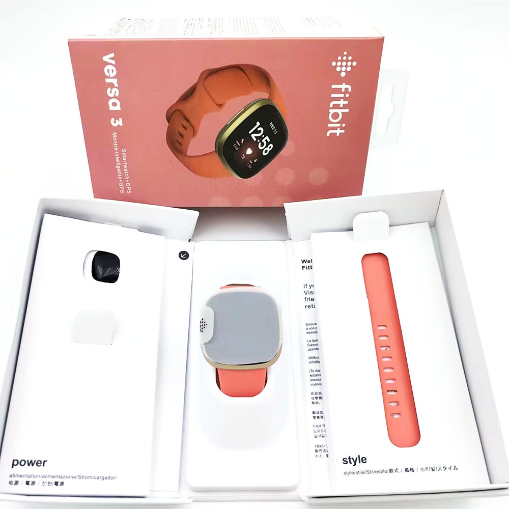 Fitbit Versa 3 Smartwatch Activity Tracker with GPS Yoga Timer Stopwatch Used