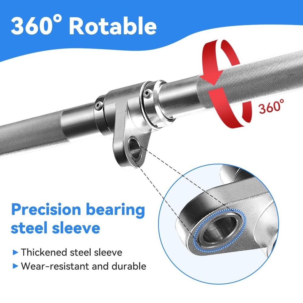 Cable Machine Attachment, Lat Pull down Bar, Lightweigh Aluminum Tricep Straight