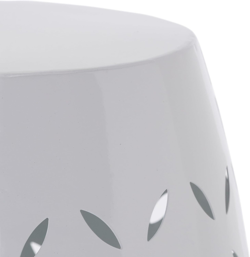 Lilac Outdoor 12" Iron Side Table, White