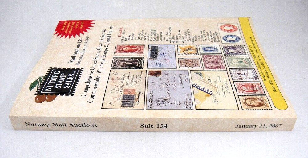 Nutmeg Stamp Auction Catalog 2007 US Worldwide Maritime Confederate Booklets