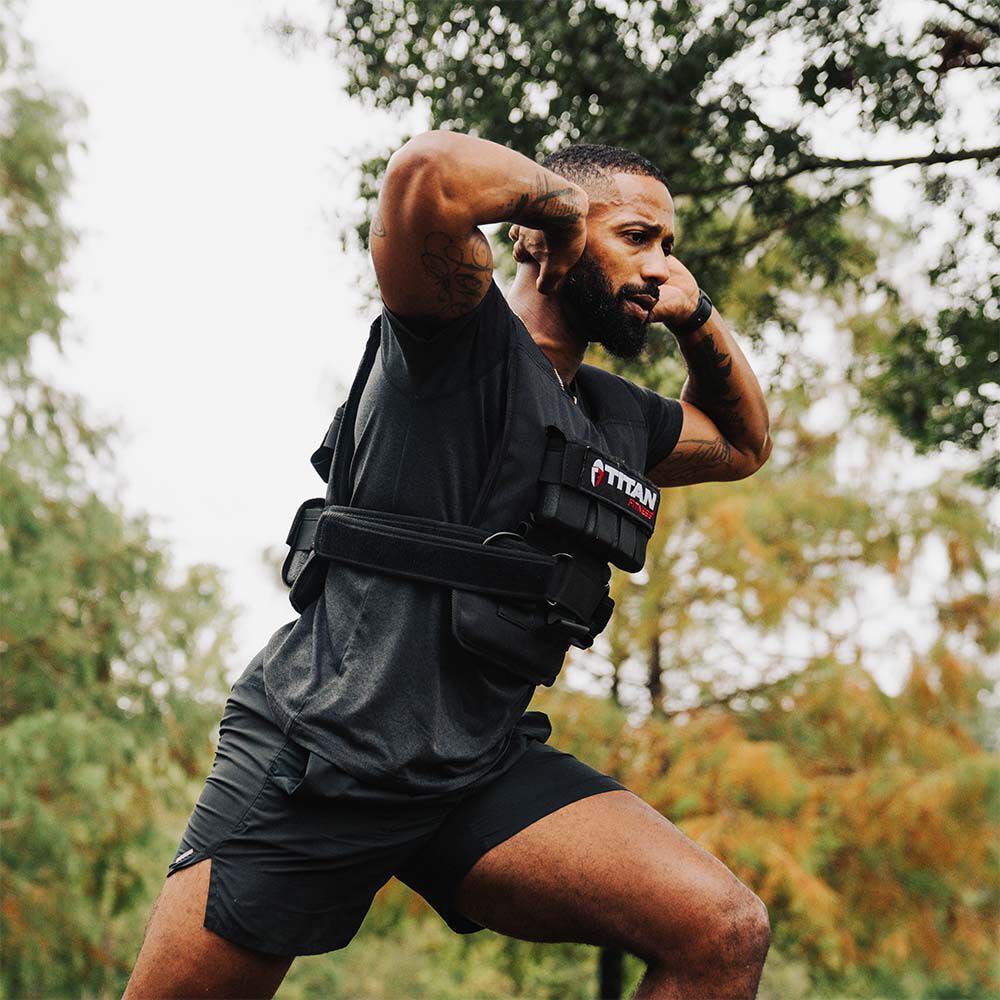 Titan Fitness Elite Series 40 LB Adjustable Weight Vest, (16) 2.5 LB Ingots