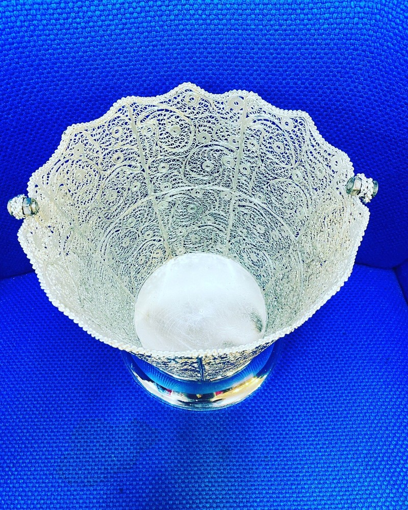 Handmade Filigree Silver Bucket