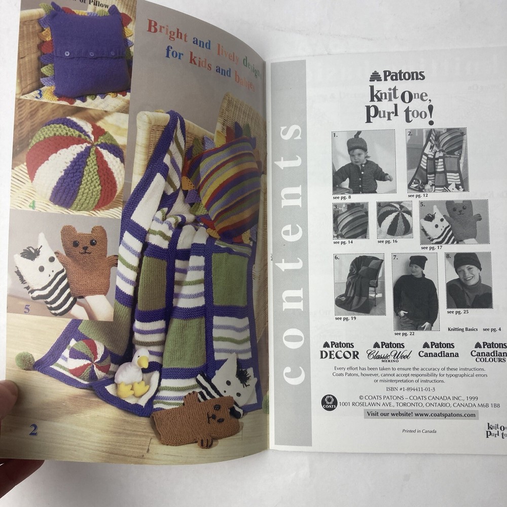 Patons 764 Projects for Beginners 8 Sweaters Blankets Pillows Patterns