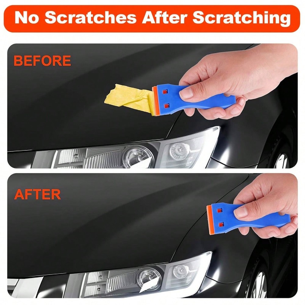 Safety Scraper Plastic Razor Blades Ceramic Removing Squeegee Double Edged Glue2