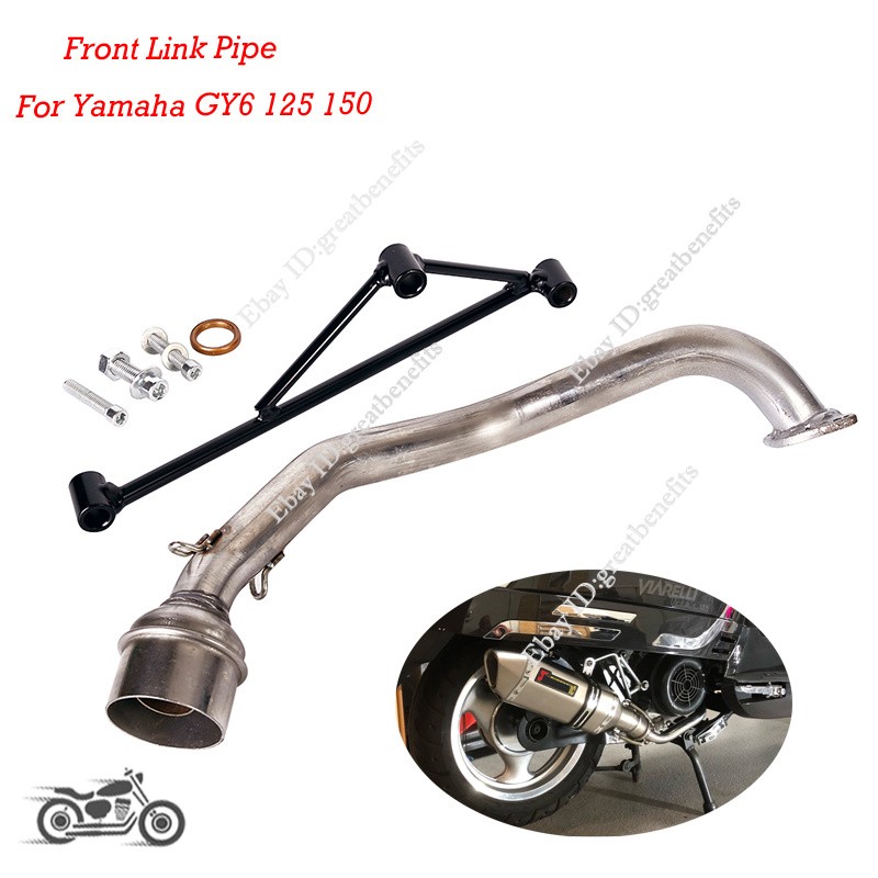 For Yamaha GY6 125CC 150CC Exhaust System Front Link Pipe Header Connect Tube