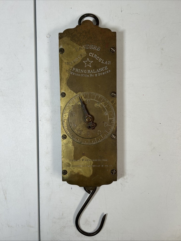Antique Landers Improved Circular Spring Balance scale, Great Condition Working!