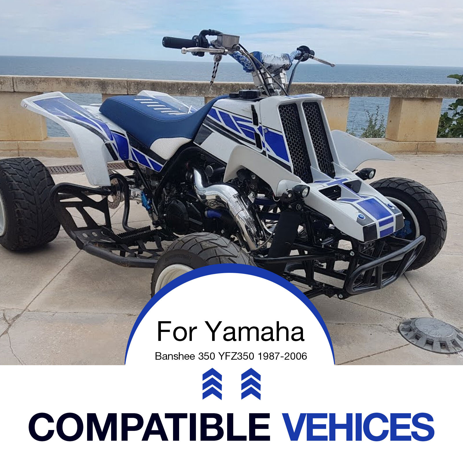 A-Arms Complete OEM Replica Set + Bolts + caps For Yamaha Banshee 350 1987-2006