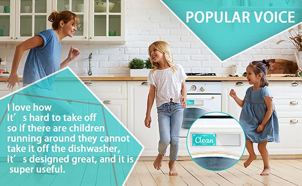 Clean Dirty Dishwasher Non Scratch Magnet Magnetic Backing Washing Running Sign