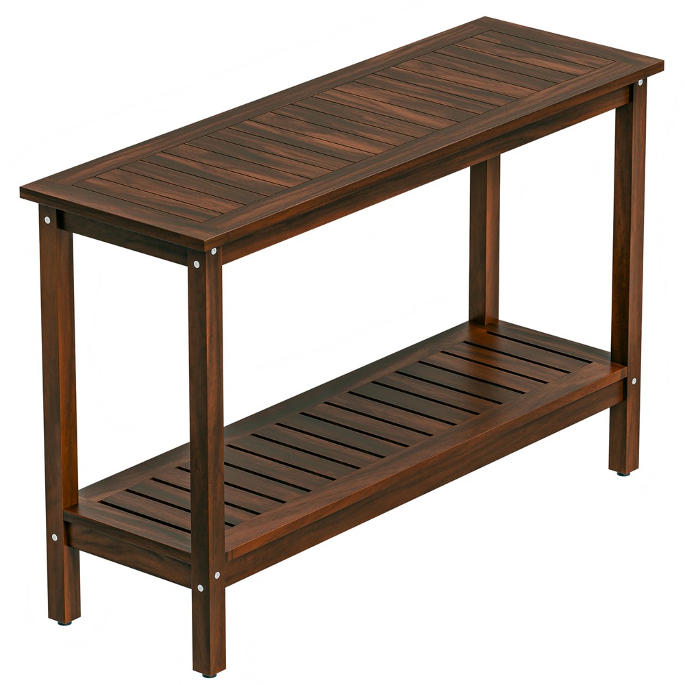 48" Console Table Storage Behind Couch Sofa Table w/ Shelves For Garden Coffee