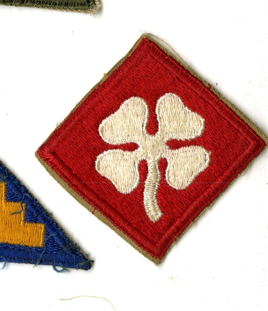 Fourth Army White Back Patch WWII Vintage Pearl Harbor Pacific Training