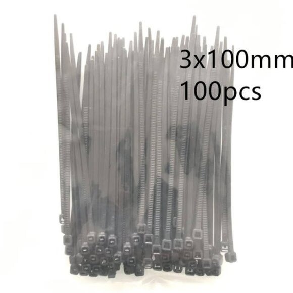 500 Piece Assorted Black Zip Ties