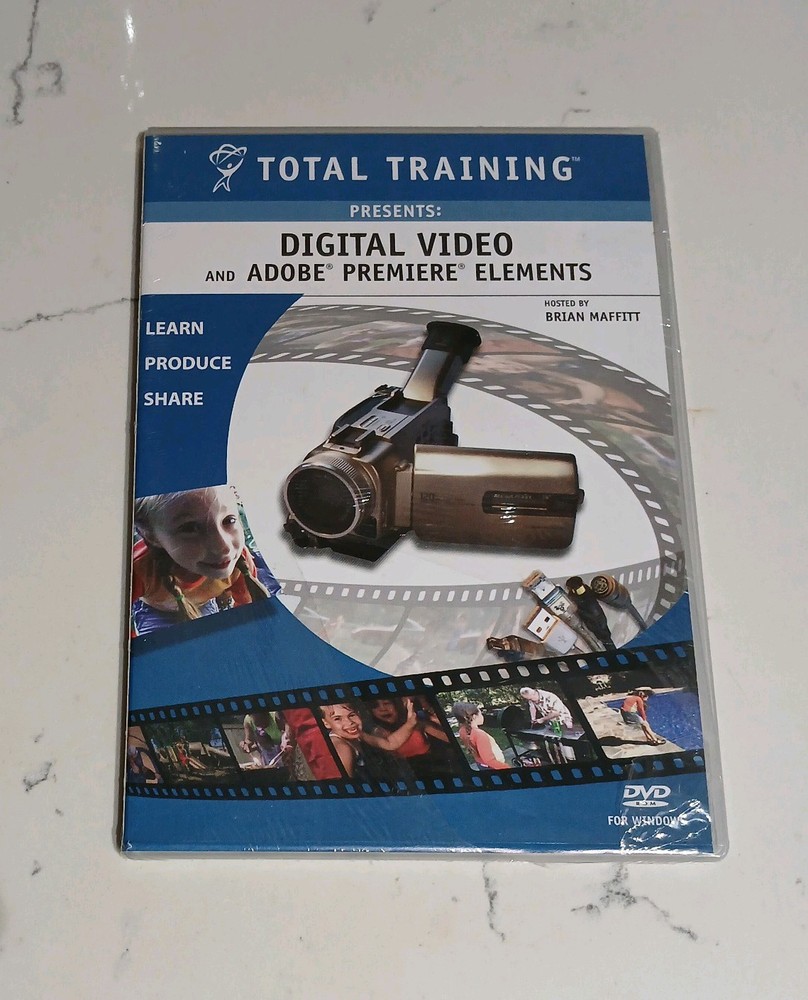 Total Training Digital Video Adobe Premier Elements - NEW sealed Case for PC