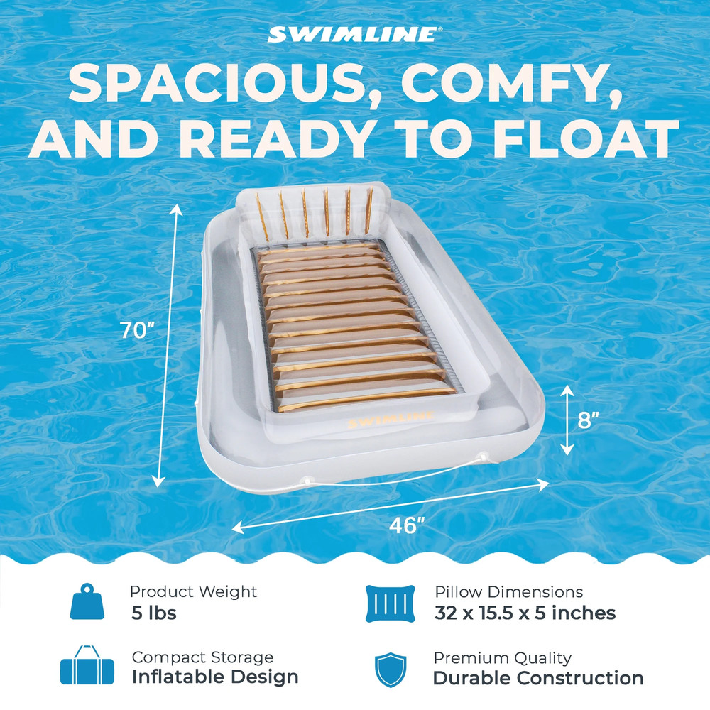 Luxe Edition rose gold tanning float raft