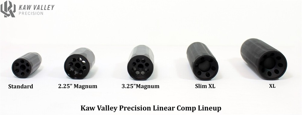 Kaw Valley Precision 9MM 1/2x28 Black Linear Comp