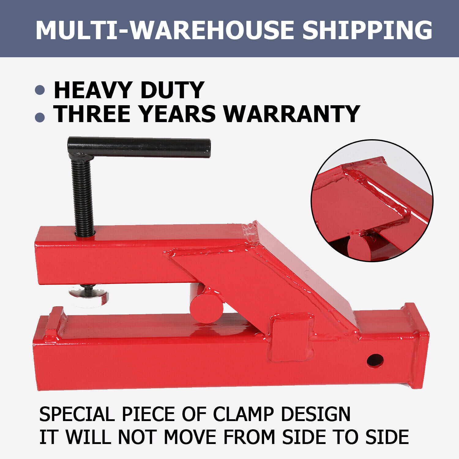 Receiver Hitch 2" Clamp On Trailer Tractor Bucket Mount Adapter For Deere Bobcat