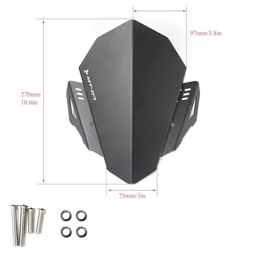 Motorcycle Windshield Windscreen Airflow Wind Screen Deflector CNC Aluminum