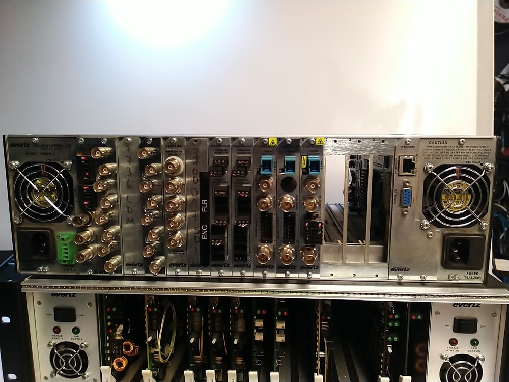 Evertz 7700FR Multiframe With Many SD Card