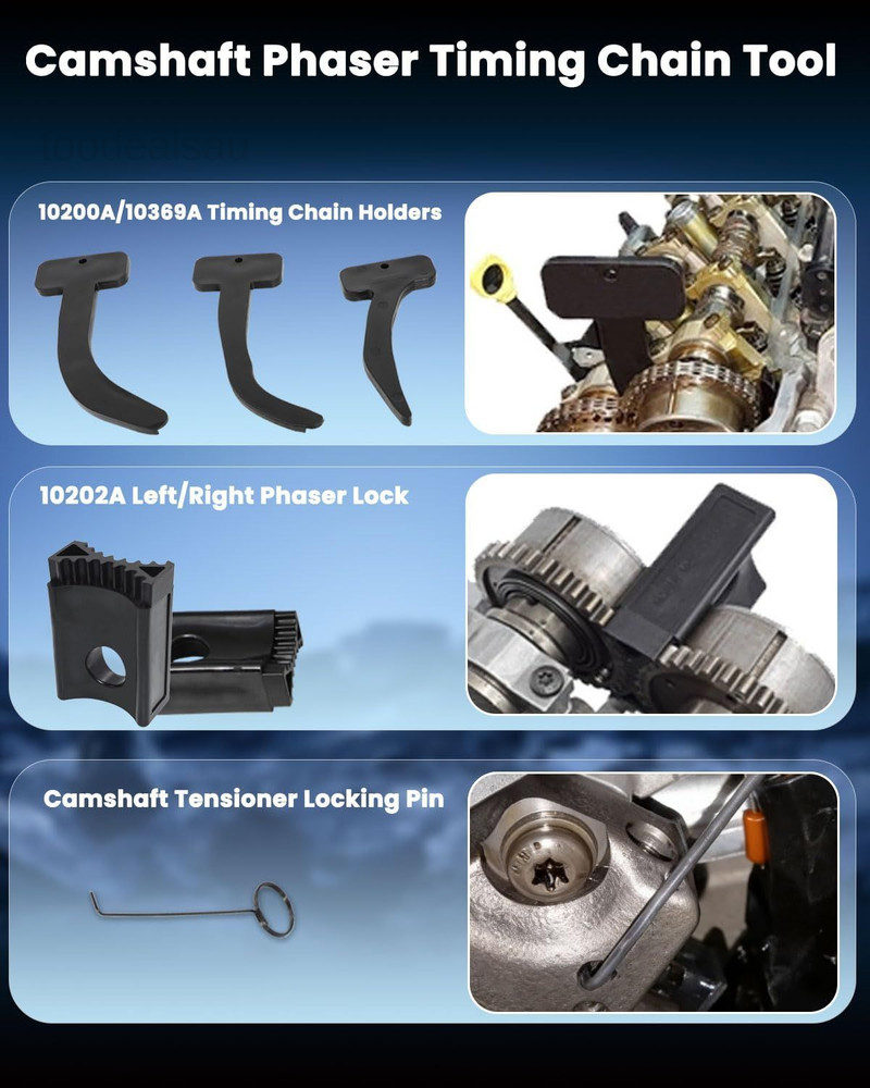 Camshaft Phaser Timing Chain Tool Kit Holding 9PC